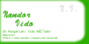 nandor vido business card